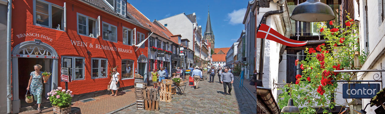 Die Rote Strasse in Flensburg