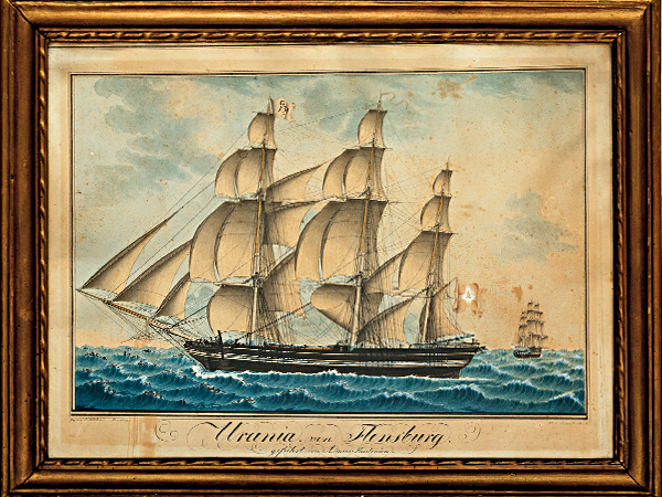 Gemälde Handelsschiff Urania